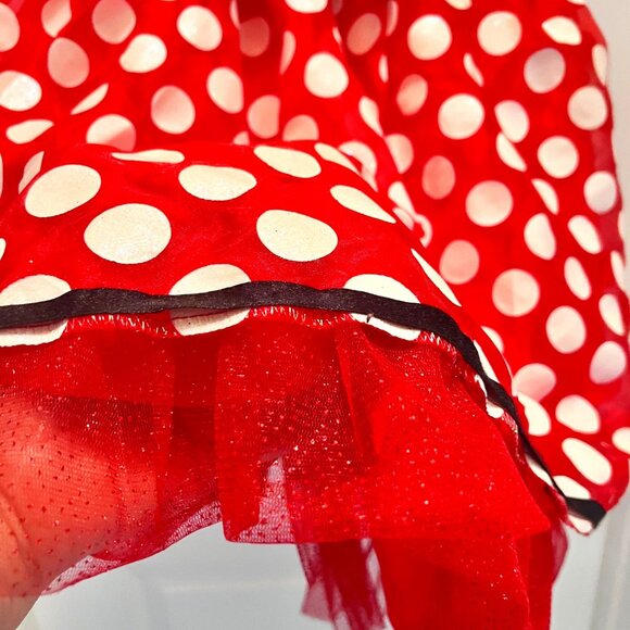 Disney Minnie Mouse Dress-Sz 8 Girls-Costume Dress Up-Play Dress-Velcro-Festive - Picture 8 of 16